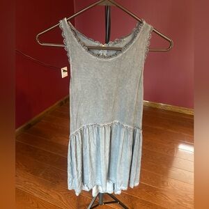 Y2K dusty blue POL babydoll size medium